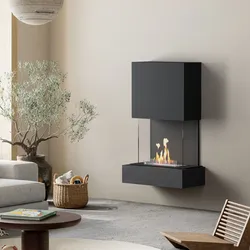 muenkel design Como [moderner Design Ethanolkamin]: Nero (Schiefer schwarz) - Schwarz - safety burner 450