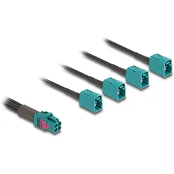 Delock Kabel Mini FAKRA Z Buchse quad zu 4 x FAKRA Z Buchse A-Typ (Antennenkabel), Antennenkabel