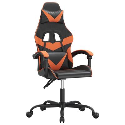 vidaXL Gaming-Stuhl Schwarz und Orange Kunstleder