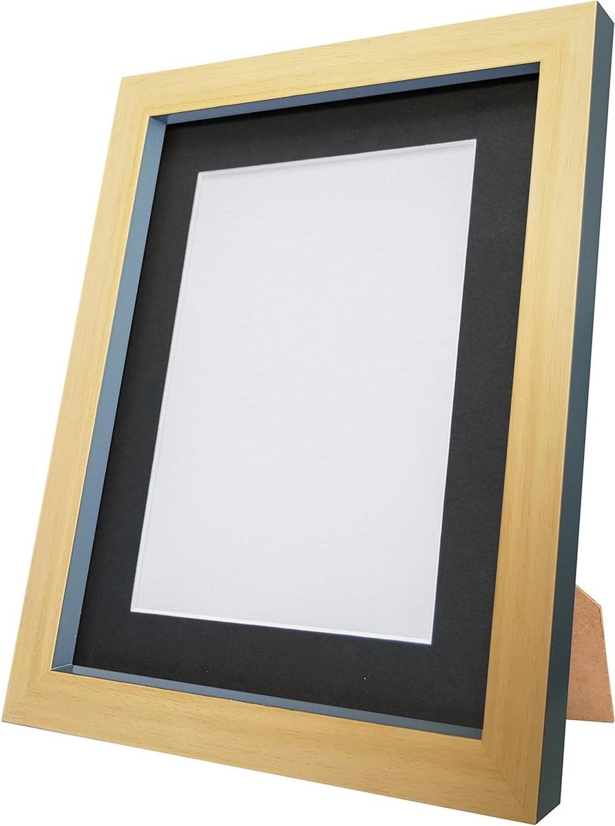 Frames by Post Magnus Beech Fotolijst, Donkergrijs met Zwarte Passepartout, voor Fotoformaat 8 x 6 inch (20 x 15 cm)