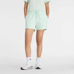 NEW BALANCE Damen Hose Sport Essentials French Terry Short, Größe S in Weiß 41500