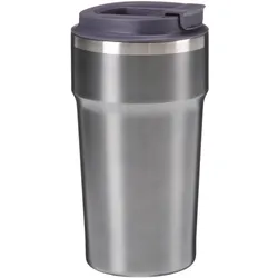 TRENDSHOP Isolierbecher Kaffeebecher Enjoy 500ml - grau