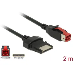 DELOCK PoweredUSB Kabel 24V St > 8Pin St 2.0m