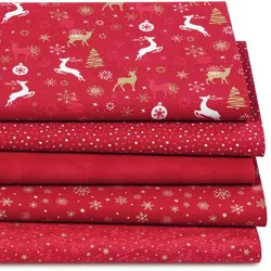 Patchwork- und Quiltpaket "Christmas", rot/gold
