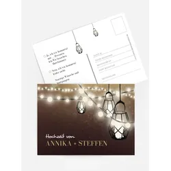 Antwortkarten Hochzeit selbst gestalten mit Spruch und Fotos im Onlinedesigner bei Meine-Kartenmanufaktur.de