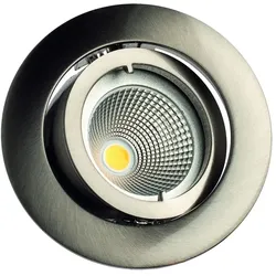 Rutec Alu-Druckguss-Einbaustrahler für MR11 (Ø 3.5cm), IP20, Ø 6cm, mit Bajonett, ohne Fassung, schwenkbar, eisen gebürstet RU-ALU55775
