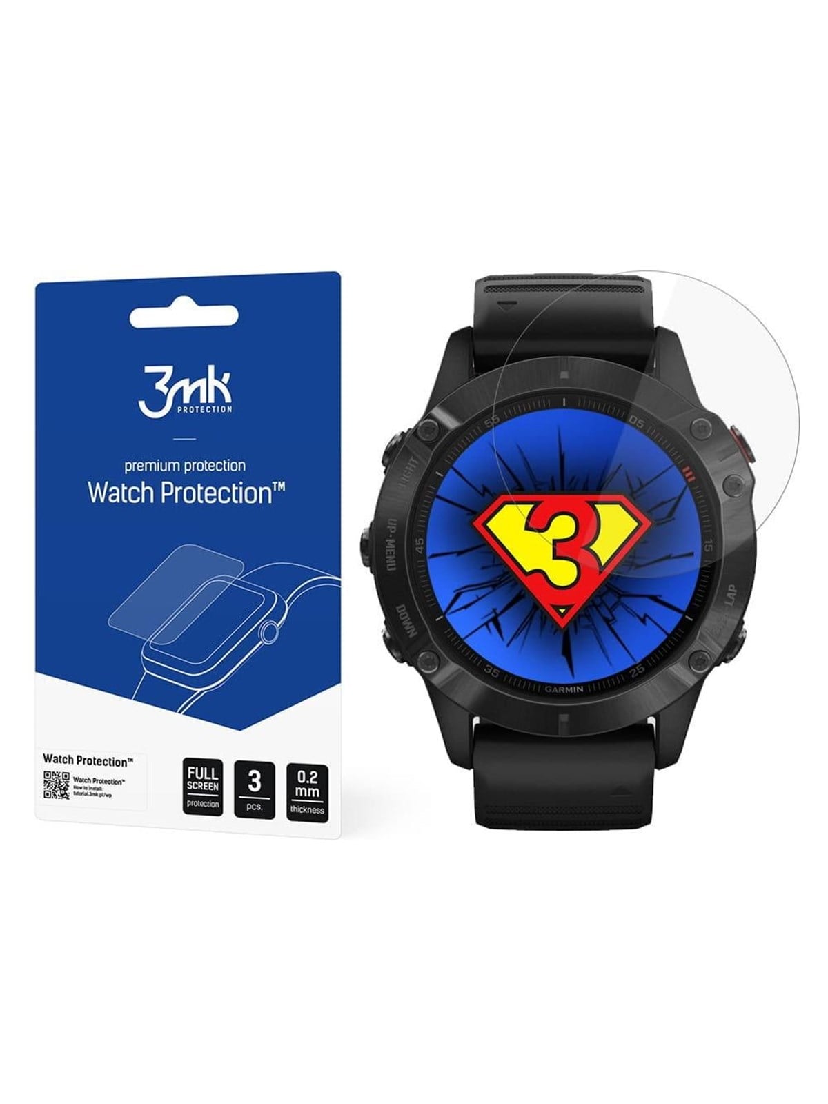 3mk Garmin Fenix 6 Pro - Watch Protection v. FlexibleGlass Lite