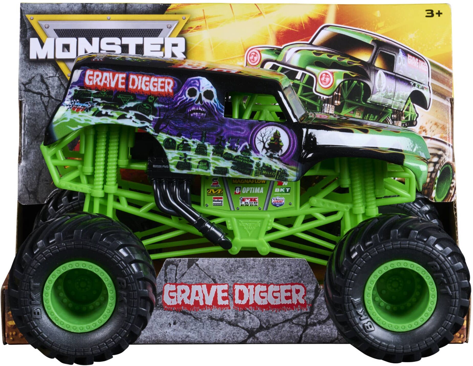 Monster Jam Grave Digger 1:24 Die-Cast Monster Truck - 1:24 Scale - Spin Master