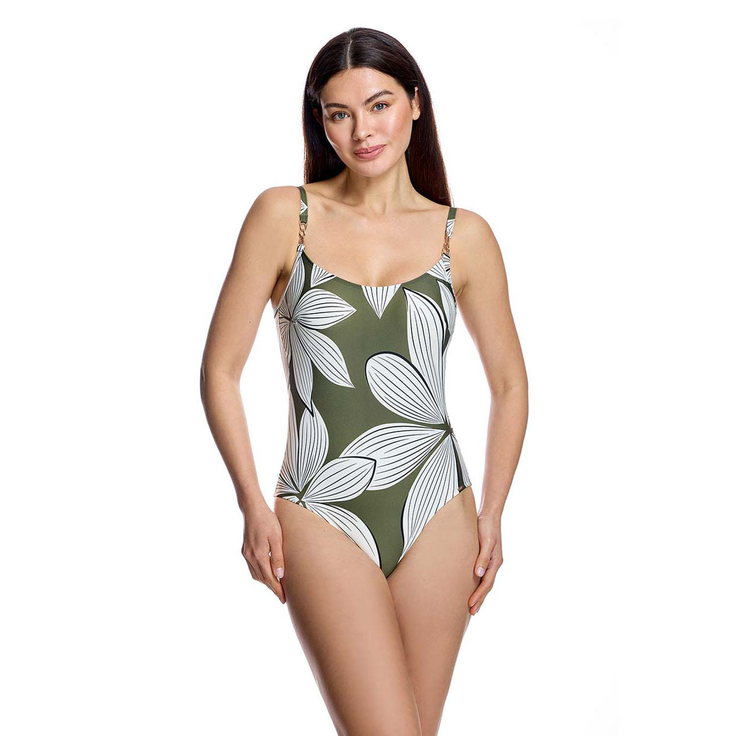 Damen Badeanzug mit offenem Rücken W261181