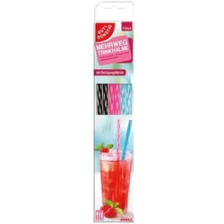 Gut & Günstig 6er-Pack Mehrweg-Trinkhalme transparent