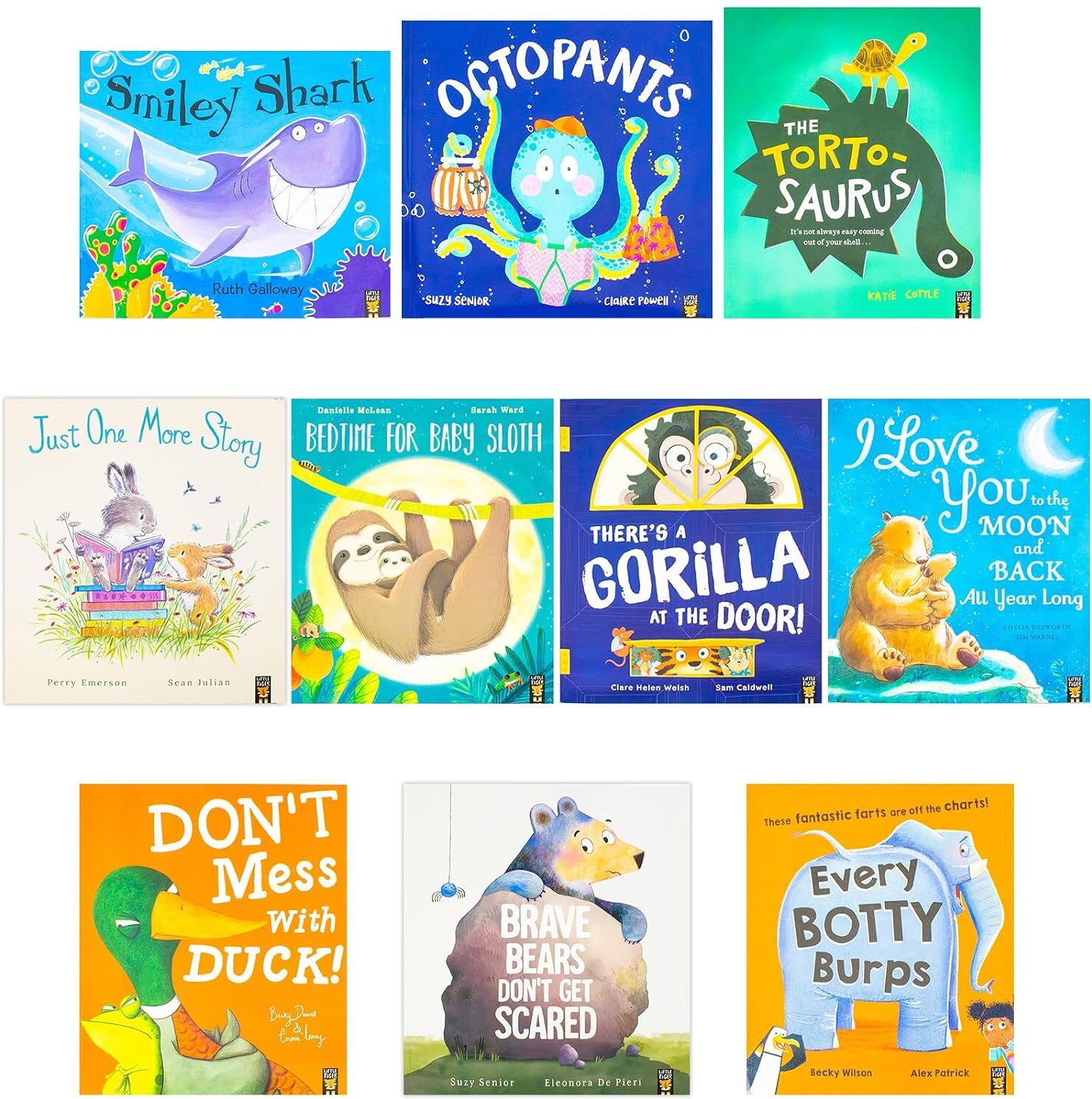 Little Tiger Press Animal Tales 10 Books Collection Set - Little Tiger Picture Books - Paperback - Ages 3-7 - Friendship & Bedtime Stories Gift Set