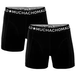 Muchachomalo 2P Cotton Stretch Basic Boxers Schwarz Baumwolle Large Herren