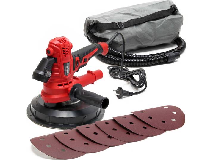 Wiltec Meuleuse angulaire avec Fonction sous vide Auto-aspirante - 900 W / 1400-2700 tr/min - Outil de polissage ébarbage meulage ponçage pour plaquisterie
