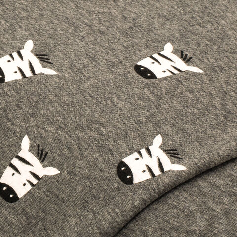 Alpenfleece "Zebra", grau-color