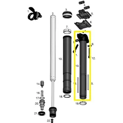 Crankbrothers Highline 2.0 Quill Assembly Schafteinheit, Level 7 170Mm