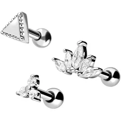 SET Chirurgenstahl Ohrpiercing MIX