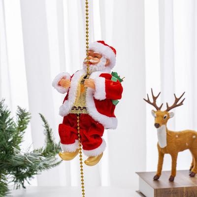 Modern Home Fixes Electric Christmas Decor, Santa Claus Climbing Rope Musical Decoration For Home, Office, And Party Electric Christmas Decor, Santa Claus Climbing Rope Musical Decoration For Home, Office, And Party