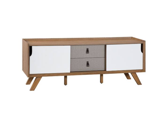 TV-MÖBEL Weiß, Hellbraun, Braun ACTON 42/147/56 cm