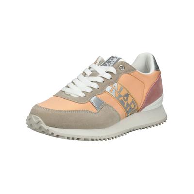 Sneaker NAPAPIJRI "Napapijri Sneaker Lederimitat/Textil", Damen, Gr. 39, Textil, orange (beige, orange), Lederimitat, Textil, Schuhe Sneaker