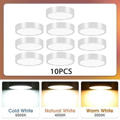 Uplifted Finds Premium Surface Mounted LED Spotlight And Downlight Collection 10 Pcs White 25 W natural White