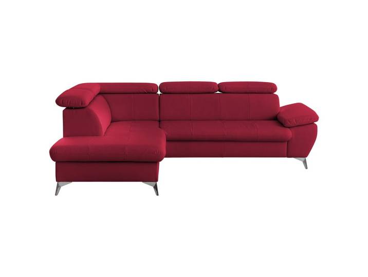 Ecksofa mit Schlaffunktion und Bettkasten Gisele Rot