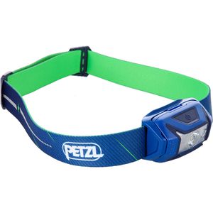 Petzl Stirnlampe Tikka Core LED, wiederaufladbar, 450 Lumen, mit Rotlicht, wasserfest, blau