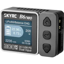 SkyRC B6neo Ladegerät grau LiPo 1-6s 10A 200W