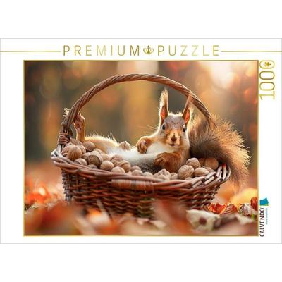 CALVENDO Puzzle Genug Nüsse gesammelt | 1000 Teile Lege-Größe 64x48cm Foto-Puzzle für glückliche Stunden, Sonstige von , Calvendo Puzzle