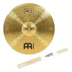 Meinl HCS Crash-Ride Becken 18 mit Drumsticks (18", Becken), Becken