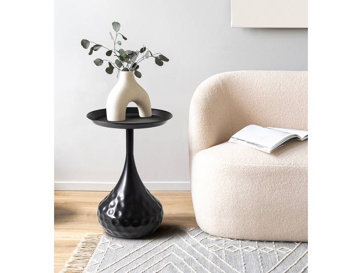 Table d’appoint Stockport Ø 39cm Noir
