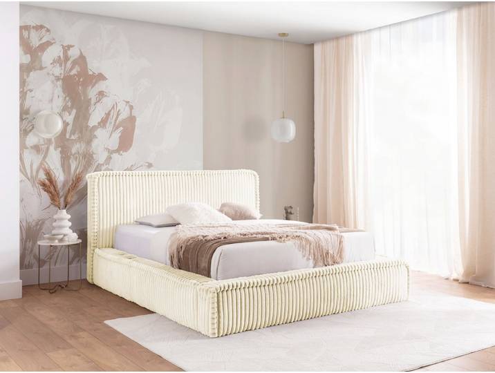 yourhouse24 Polsterbett MIDAS, trendiger Breitcord, inkl. Bettkasten & Lattenrost