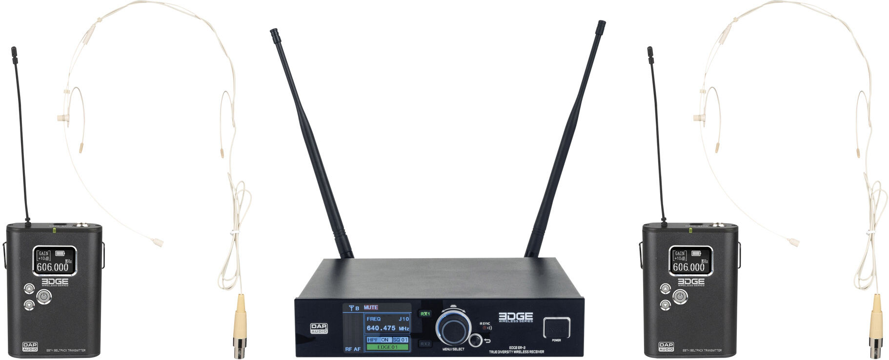 DAP Audio Edge Ebs-2 Drahtloses Dual-Gürtelsender-Set – 610–670 Mhz