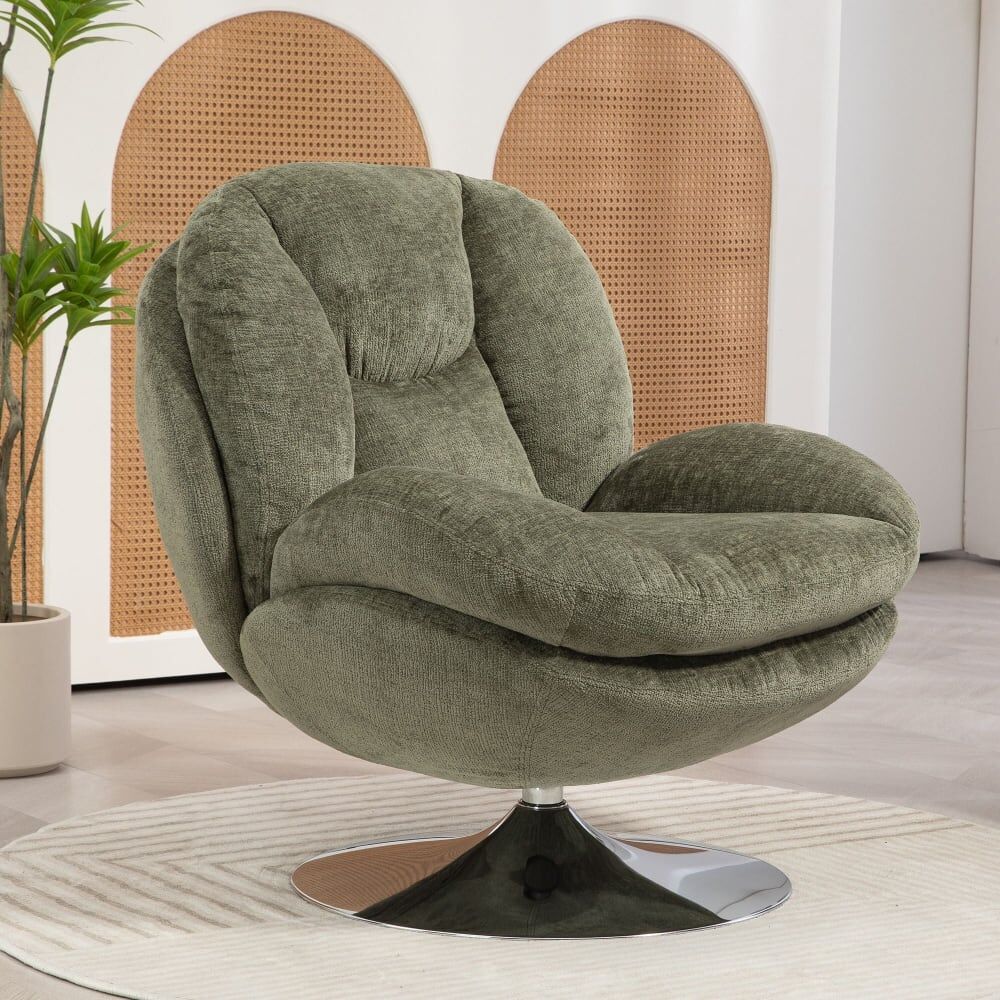 Zago Fauteuil pivotant kaki Vert 81x84x84cm