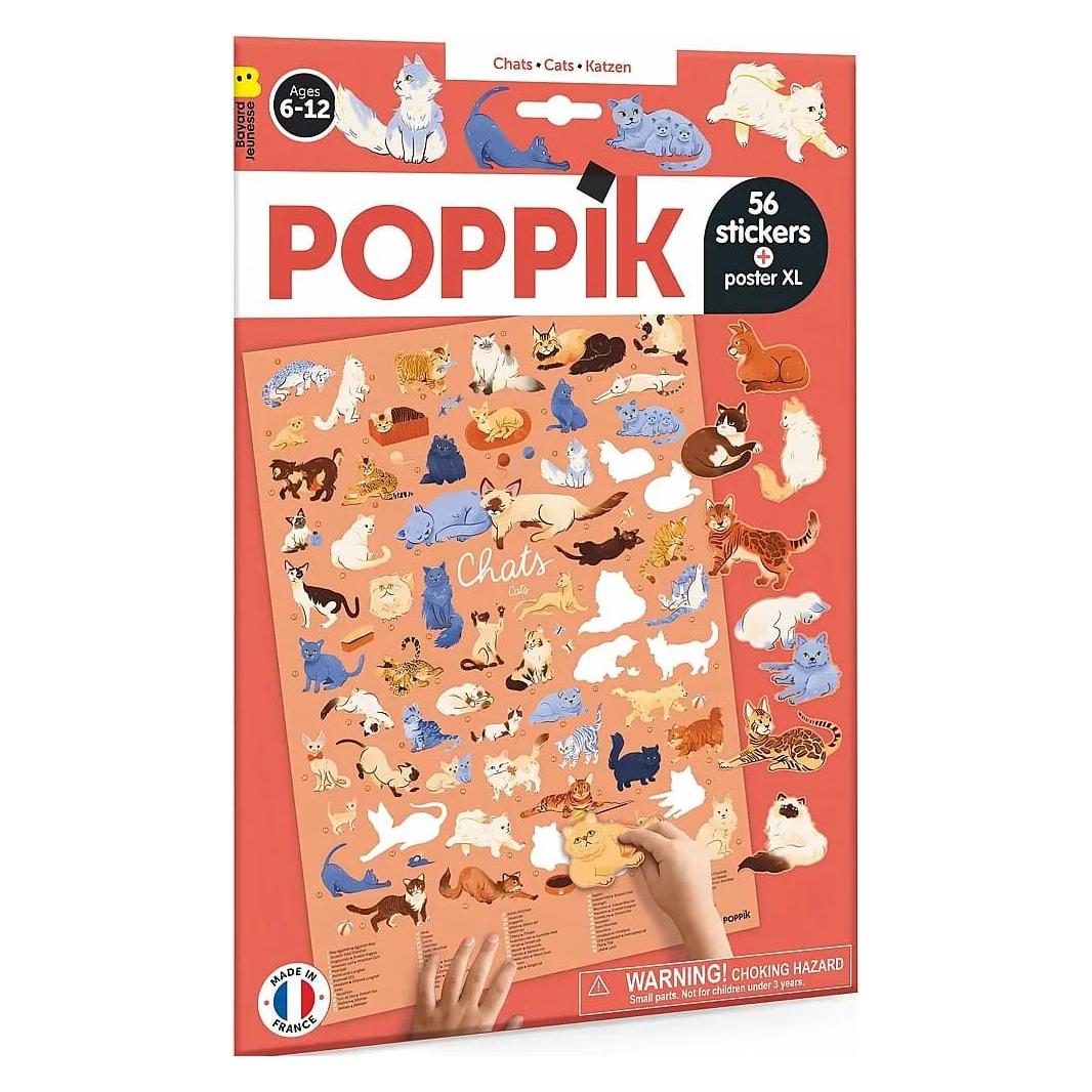 Poppik Sticker Lernposter Katzen (56 Sticker) (DIS049)