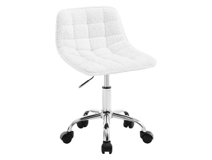 WOLTU Chaise de bureau pivotante réglable en hauteur en velours, chaise de travail pour maquillage, tabouret de maquillage avec dossier et siège rembourré