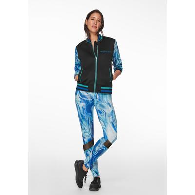 Leggings MADELEINE "Leggings Stretch-Leggings mit Komfortbund", Damen, Gr. 34, N + K Gr, blau (royalblau, multicolor), Obermaterial: 92% Polyester PES. 8% Elasthan EL., Modern, Hosen Leggings