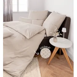 Janine Bettwäsche Interlock-Jersey 59001 naturell Kissenbezug 40x40 cm