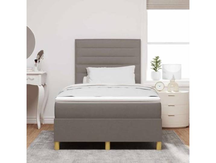 KTHLBRH Boxspringbett mit Matratze 120 x 200 cm Stoff Verstellbares Kopfteil, ergonomisches Design, mittlere Kompaktheit, moderner Stil für zeitgenössische Zimmer