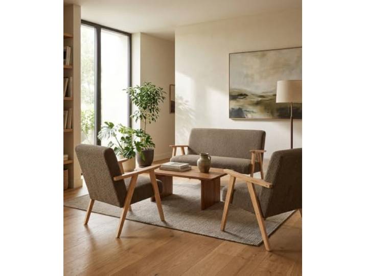 Family Meble Sitzgruppe Soler Angel – Zweisitzer-Sofa und 2 Sessel im Retro-Stil – Variante Angel 5