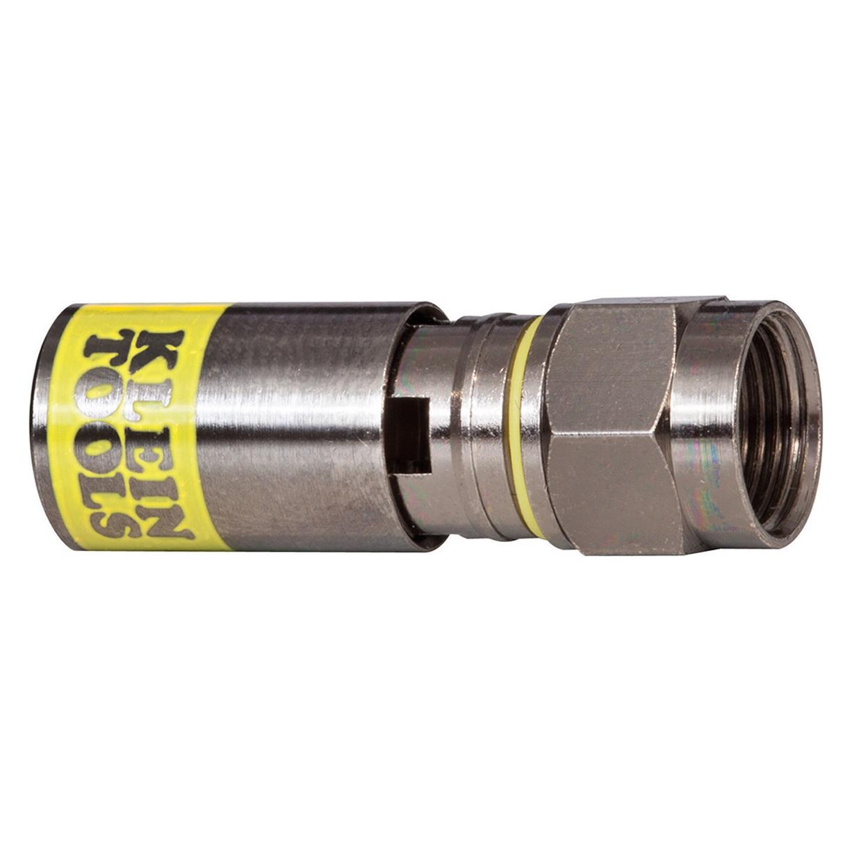 Klein Tools VDV812-606 Universal-F-Kompressionssteckverbinder RG6/6Q, 10 Stück (Antennenkabel) (VDV812-606)