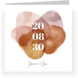 Save The Date Karte: Glücksmomente mit Foto in Weiß