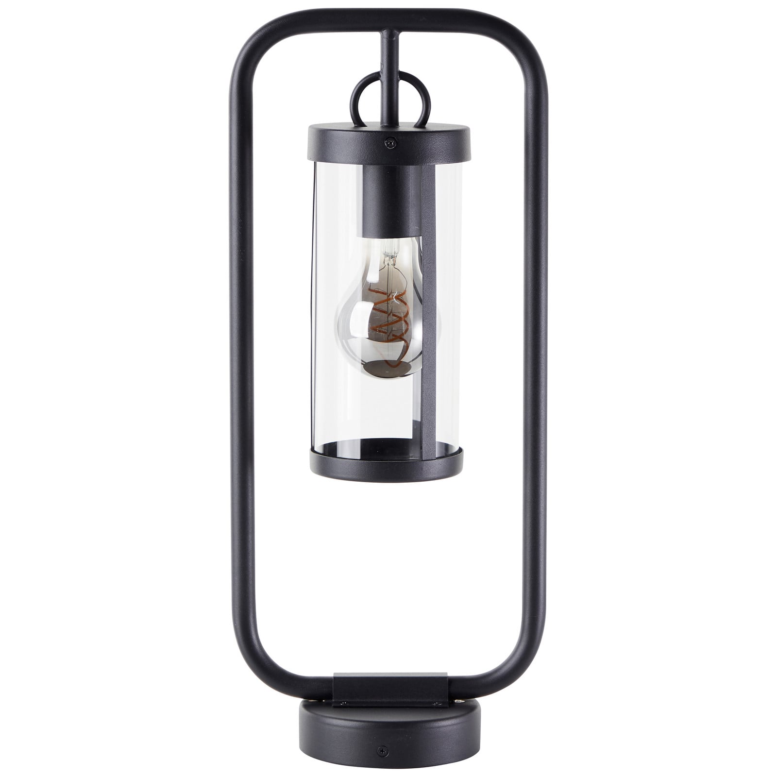 Brilliant Sidney tafellamp - Zwart - Transparant glas
