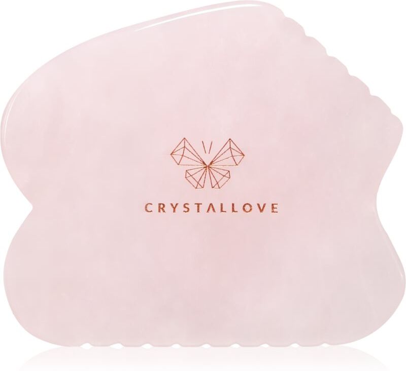 Crystallove Rose Quartz Contour Gua Sha accessoire de massage visage 1 pcs
