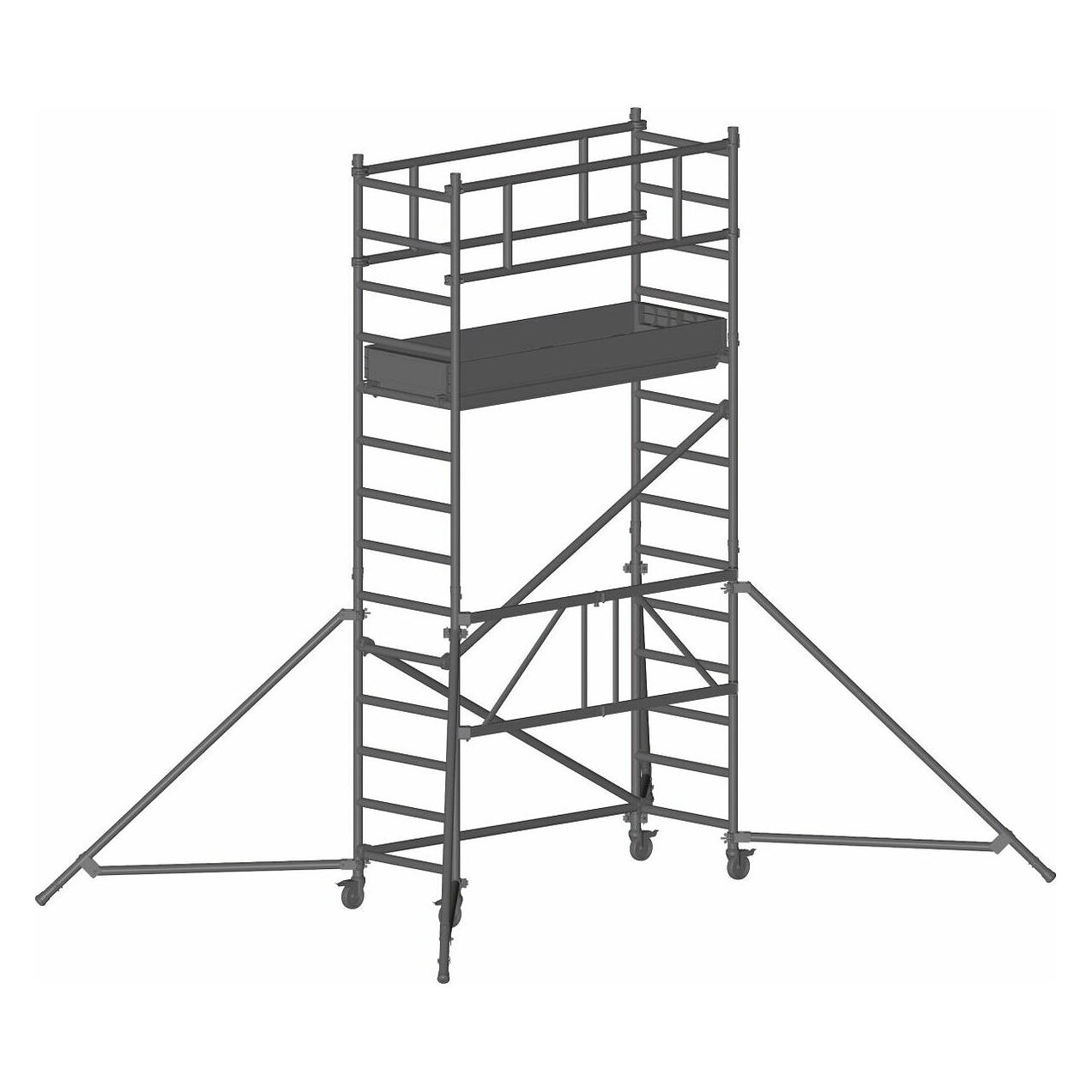 Zarges Arbeitsgerüst PaxTower 1T 0,72 x 1,80 m Arbeitshöhe 4,55 m (Gerüst, 180 cm) (53513)