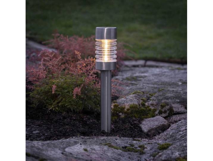 LED Solar-Wegeleuchte ,Terni', Edelstahl, Dämmerungssensor, warmweiß, 42cm