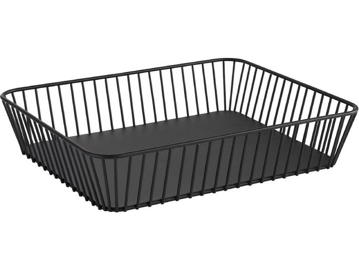 APS Broodmand - Broodkorf - Antislip - Metaal - Zwart - 32\,5 x 26\,5 cm - Rond - Ovaal