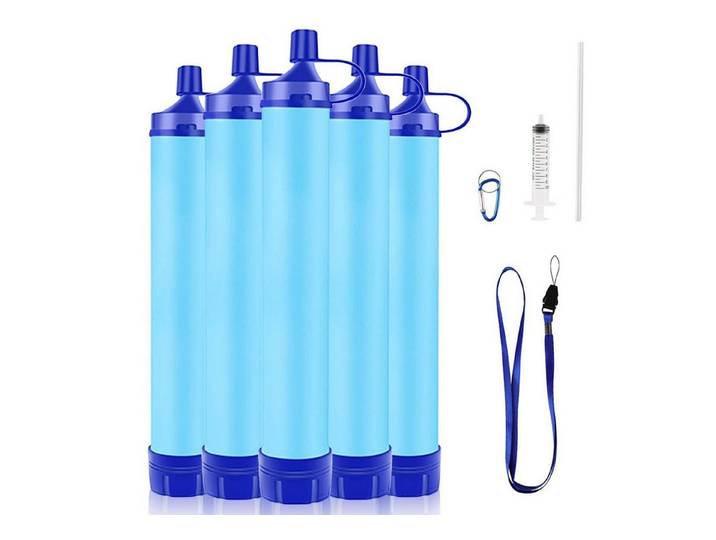 LuxusKollektion Wasserfilter Wasserfilter Outdoor Camping 5er Pack Blau
