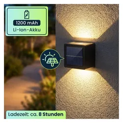 Casativo, Gartenbeleuchtung, Set LED Solar Wandleuchte (25 lm, IP44)