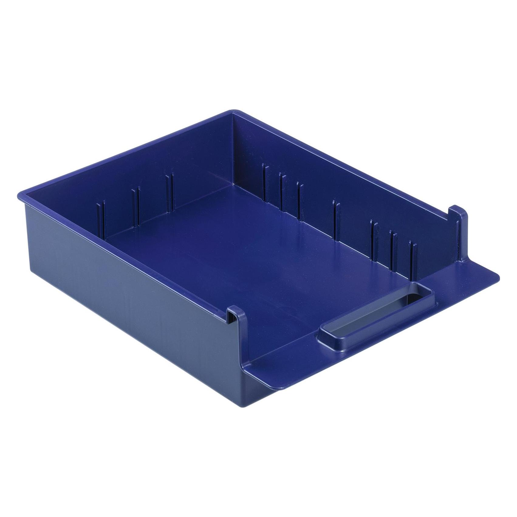 Raaco Reolskuffe blå 4-800 4 hullers hyldeafstand H:100mm, B:280mm, D:381mm (136693)