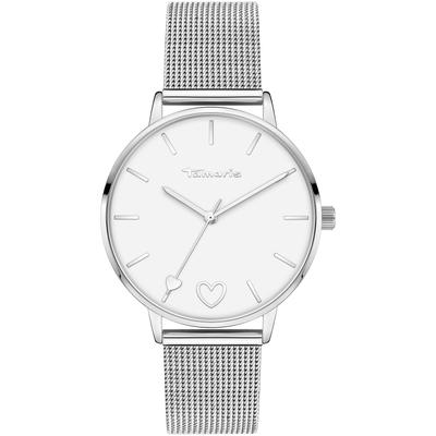 Quarzuhr TAMARIS "TT-0024-MQ", silber (silberfarben), Armbanduhren, Damen, Quarzuhr, Armbanduhr, Damenuhr, Edelstahlarmband, analog